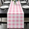 thumbnail image 1 of Pink Checkered Table Runner 72 Inches Long, Pink White Buffalo Plaid Kitchen Coffee Dining Table Decoration for Home Party Birthday Wedding Home Decor 18x72 Inches, 1 of 8