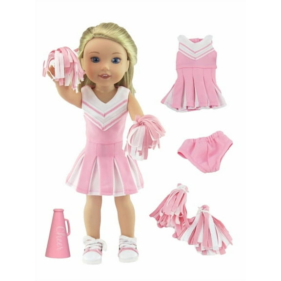 Pink Cheerleader Uniform Complete Set for 14.5in Dolls