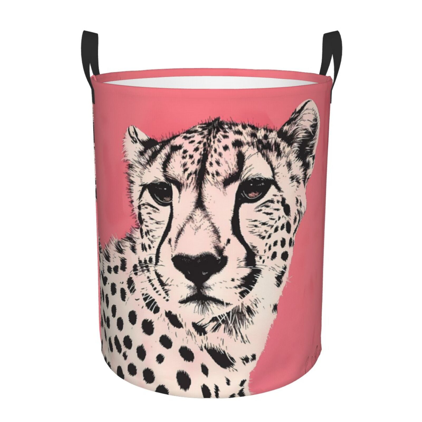 Pink Cheetah Print Laundry Basket