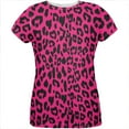 thumbnail image 1 of Pink Cheetah Print All Over Womens T-Shirt - Large, 1 of 2