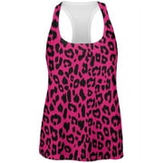 Pink Cheetah Print All Over Womens Work Out Tank Top