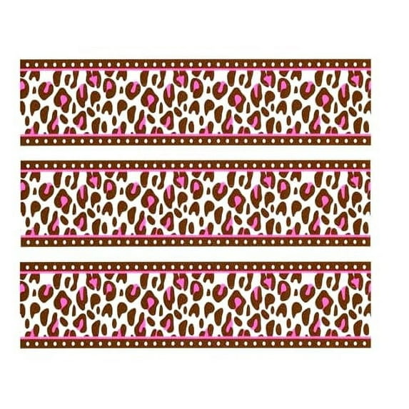 Pink Cheetah Print Cake Border ~ Edible Icing Image Cake Topper