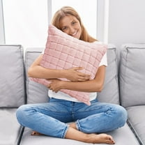 Pink Chenille Sofa Pillowcase - 18x18in, Soft Comfortable, Multifunctional for Living Room, Bedside & Window, Durable & Easy to Clean - 1 Piece, No Insert
