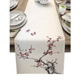 thumbnail image 1 of Pink Cherry Blossom Bird Ink Style Table Runner for Dining Table Wedding Decoration Tablecloth Home Party Decor Table Cover, 1 of 4