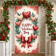 thumbnail image 1 of Pink Cherry Blossom Love Banner Red Heart Romantic Display Cartoon s Golden Love Backdrop for Valentine's Day Anniversary Romantic Date, 1 of 9