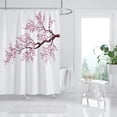 thumbnail image 1 of Pink Cherry Blossom Shower Curtain, Japanese Sakura Floral Shower Curtain Set, Plant Flower Cherry Shower Curtains for Bathroom, Waterproof Fabric with 12 Hooks, 72 x 72 Inches, 1 of 6