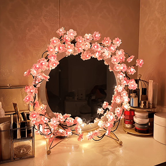 Pink Cherry Blossom Tree Lights, 74-inch, 96-LED, USB-Powered Decorative Lights, Warm White String Lights, Mother's Day Gift, Ideal for Bedroom Home Decor, Romantic Valentine's Day Decor