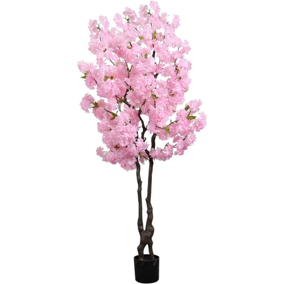 6FT Pink Faux Cherry Blossoms Tree Artificial Cherry Blossom Tree for Home Decor
