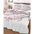 thumbnail image 1 of Pink Cherry Blossom Twin Size Down Alternative Comforter, Lightweight Comforter Quilt Bedding Set with Pillow Shams Spring Branches Floral Watercolor All Seasons Bed Comforter Duvet Insert 68"x86", 1 of 7