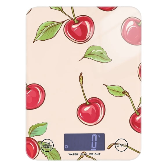 Pink Cherrys Food Scale Digital Kitchen Scale Waterproof Grams Ounces lbs for Weight Loss