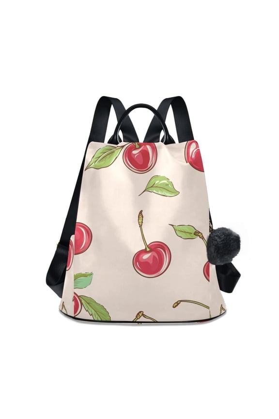 Pink Cherrys Travel Laptops Backpack for Women Anti-theft Casual Work Bag Daypack Lightweight Laptop Bag