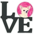 thumbnail image 1 of Pink Chihuahua Metal Wall Artwork LOVE, 1 of 2