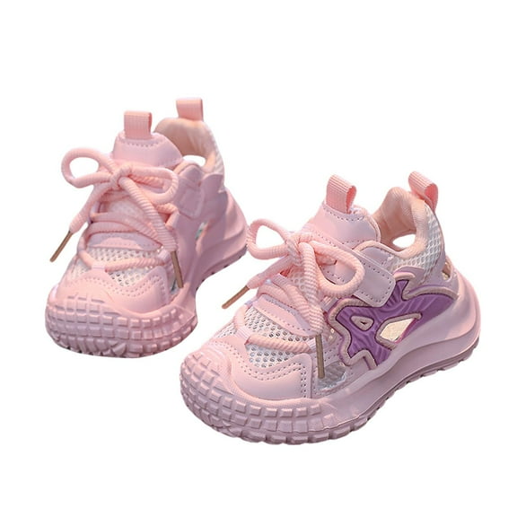 Pink Childrens Casual Footwear With Mesh Upper And Flexible Sole Ensuring Comfort And Support For Wear