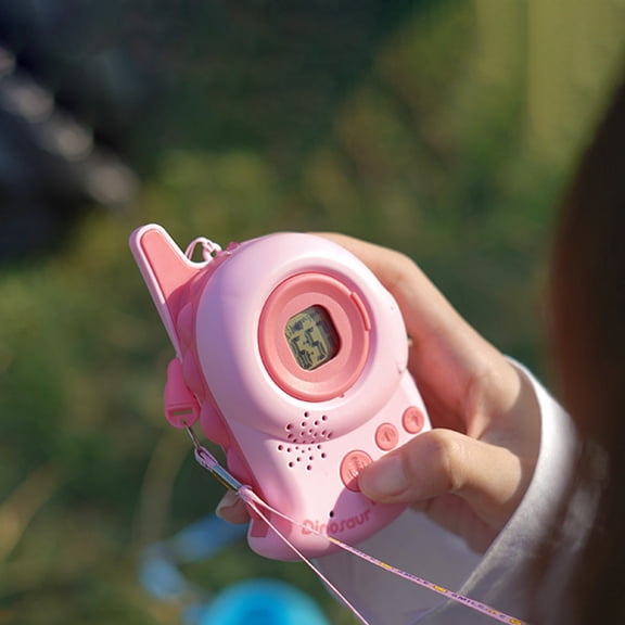 Pink Childrens Walkie Talkie Toy Handheld Wireless 2 Way Radio Outdoor Communication Set