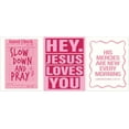thumbnail image 1 of Pink Christian Posters Light Pink Y2K College Dorm Room Wall Art Girls Dorm Room Jesus Aesthetic Wall Decor Preppy Teen Girls Apartment Bedroom Pictures Prints（Only canvas）, 1 of 6