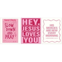 Pink Christian Posters Light Pink Y2K College Dorm Room Wall Art Girls Dorm Room Jesus Aesthetic Wall Decor Preppy Teen Girls Apartment Bedroom Pictures Prints(Only canvas)