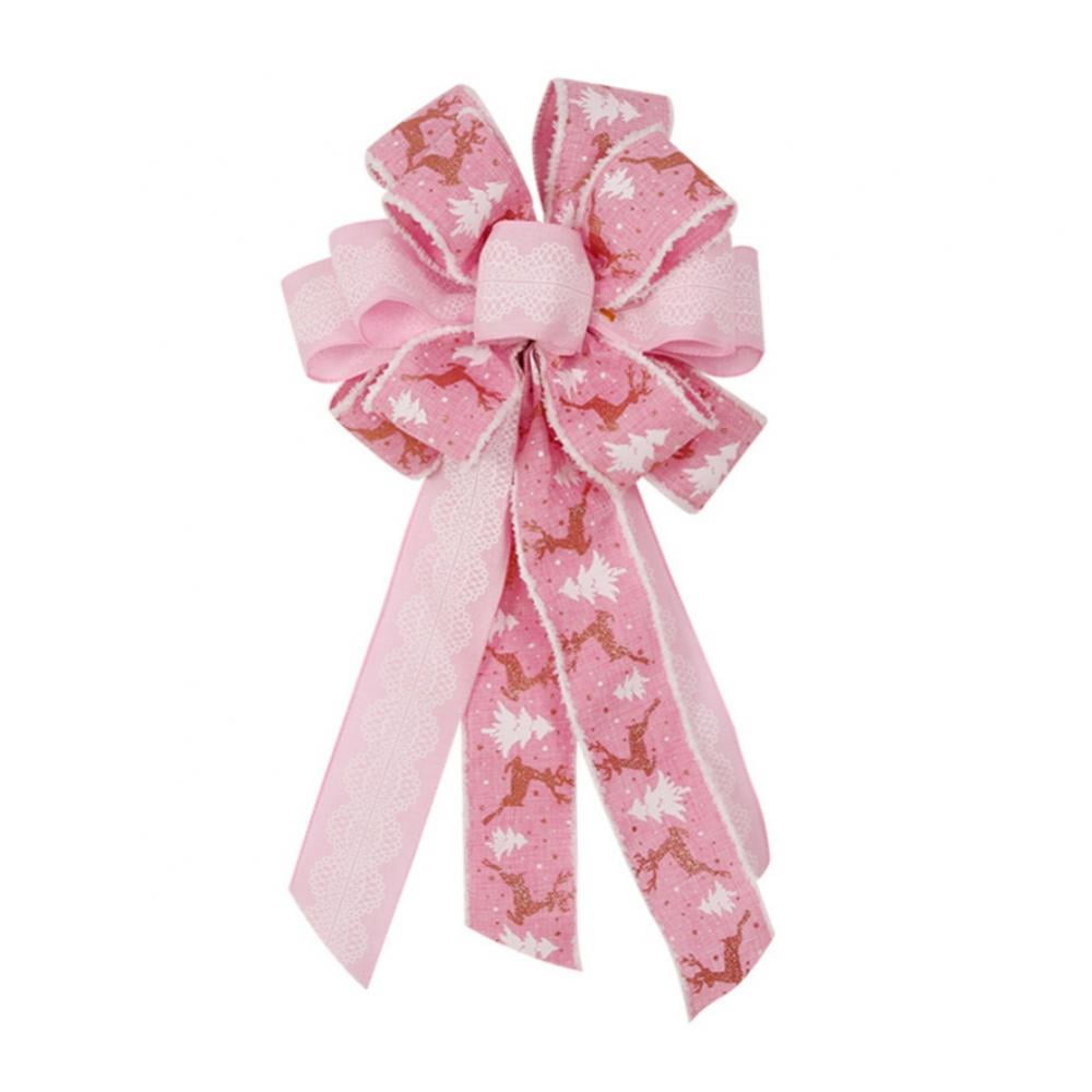 Champagne Pink Ribbon 1-1/2 Inch, 25 Yards Satin Fabric Ribbons for  Christmas Gift Wrapping, Christmas Garland, Christmas Tree Ornaments, Bows  Making
