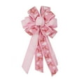 Pink Christmas Bows Decorations, 11"x 21.2" Large Christmas Tree Topper