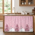 thumbnail image 1 of Pink Christmas Cabinet Curtain 28"Wx51"L,Dustproof Storage Cabinet Curtain with Self Adhesive Tape,Winter Snowman Pine Tree Snow Scene Tall Pantry Cover Drape for Kitchen,Laundry Room,Utility Closet, 1 of 9
