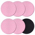 thumbnail image 1 of Pink Christmas Coasters Set of 6, Absorbent Coasters for Drinks, Modern Winter Xmas White Snowflakes Coaster for Desk Coffee Table Protection, Home Decor House Warming Gifts 4", 1 of 8