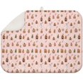 thumbnail image 1 of Pink Christmas Gingerbread House Pattern Dish Drying Mat for Kitchen 1 Pack, Ultra Absorbent Microfiber Dishes Drainer Mats,18x24in(46x61cm), 1 of 4