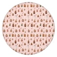 thumbnail image 1 of Pink Christmas Gingerbread House Pattern Round Fitted Tablecloth with Elastic Edge,Dining Table Cover Waterproof,Outdoor Round Tablecloth for Camping,Dining,Indoor and Outdoor, 1 of 7