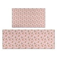 thumbnail image 1 of Pink Christmas Gingerbread Pattern Kitchen Rugs Sets Of 2,Anti Fatigue Kitchen Mat Rugs Non Slip Washable,Decorative Kitchen Floor Mats for Kitchen,Sink,Laundry,17"x30"+17"x47", 1 of 7