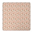 thumbnail image 1 of Pink Christmas Gingerbread and Tree Pattern Square Fitted Tablecloth with Elastic Edge,Square Table Cover,Washable Elastic Table Cover for Home Kitchen Party Decor 34"x34", 1 of 6