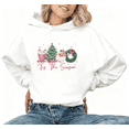 thumbnail image 1 of Pink Christmas Graphic Sweatshirt Tis The Season Print Hoodie White Women S-2XL Classic Pattern Tops, 1 of 4