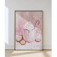 Pink Christmas Hot Cocoa Mug With A Candy Cane Wall Art Print, Seasonal ...