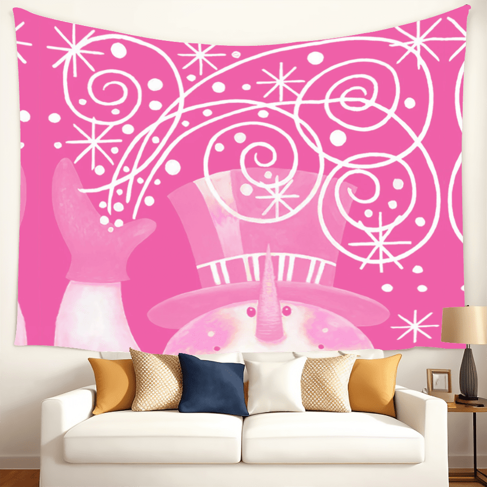 Pink Christmas Kart Christmas Tree Wall Decal,Pink Christmas
