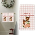 thumbnail image 1 of Pink Christmas Kitchen Dish Towel Set, Retro Pink Absorbent Dish Tea Towels Quick Dry Cloth, Cute Santa Elk Hand Towel Bar Hand Dishcloths Decorative Bath Towel for Women Friends, 1 of 4