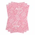 thumbnail image 1 of Pink Christmas Kitchen Towels Set of 3, Water Absorbent Dish Towel, Winter Xmas White Snowflakes Texture Decorative Hand Towels - Quick Drying Cloth for Cooking Baking, 18x28 Inch, 1 of 8