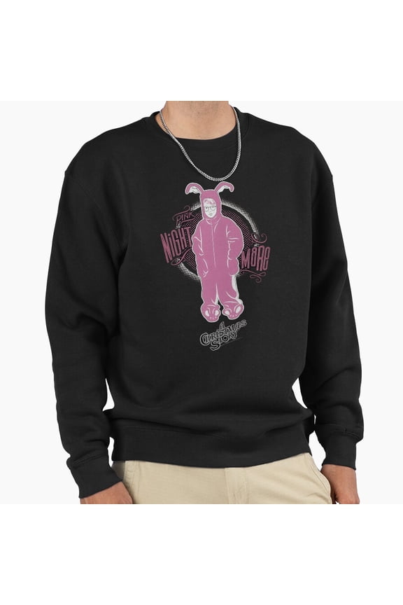 Pink Christmas Night A Christmas Story Ralphie Retro Vintage Funny Graphic Unisex Sweatshirt G28301, Up to Size 5XL