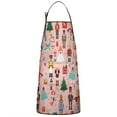 thumbnail image 1 of Pink Christmas Nutcracker Pattern Apron-Garden Aprons for Women with Pockets-Cotton Linen Waterproof Kitchen Cooking Gardening Aprons Adjustable for Kitchen,Cooking,BBQ and Salon 33"x27", 1 of 7