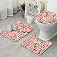 thumbnail image 1 of Pink Christmas Nutcracker Pattern Bathroom Rugs Sets 3 Piece,Toilet Cover Set,Absorbent Non Slip Bathroom Mats Sets with U-Shaped Contour Rug Toilet Rug Set, 1 of 5