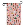 thumbnail image 1 of Pink Christmas Nutcracker Pattern Fall Garden Flags 12.5"x18" Double Side,Small Yard Flags for Outside,Outdoor Fall Decor,Autumn Funny Garden Flag Yard Decoration, 1 of 4
