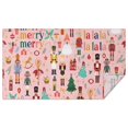 thumbnail image 1 of Pink Christmas Nutcracker Pattern Rectangle Tablecloth 60"x102",Waterproof Polyester Rectangle Table Cloth, Wipeable Spillproof Polyester Tablecloth for Dining, Camping, Indoor and Outdoor, 1 of 6