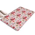 thumbnail image 1 of Pink Christmas Red Truck and Snowman Flannel Non Slip Door Rugs,Washable Door Mats Indoor,Decorative Door Mats,Dirt-Resistant and Absorbent Doormat for Entrance,Bedroom,Kitchen,Bathroom,23.5"x16", 1 of 5