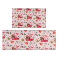 thumbnail image 1 of Pink Christmas Red Truck and Snowman Pattern Kitchen Rugs Sets Of 2,Anti Fatigue Kitchen Mat Rugs Non Slip Washable,Decorative Kitchen Floor Mats for Kitchen,Sink,Laundry,17"x30"+17"x47", 1 of 7