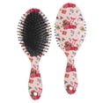thumbnail image 1 of Pink Christmas Red Truck and Snowman Pattern Hair Brush,Girls Detangling Hair Brush,Glide Through Tangles with Ease for Wet & Dry Hair,8.8"X2.8", 1 of 7