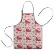 thumbnail image 1 of Pink Christmas Red Truck and Snowman Pattern Kids Aprons for Girls and Boys,Adjustable Neck Strap Toddler Aprons for Kids Cooking Baking, 1 of 7
