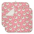 thumbnail image 1 of Pink Christmas Santa Pattern Dish Drying Mat for Kitchen 1 Pack, Ultra Absorbent Microfiber Dishes Drainer Mats,16x18in(41x46cm), 1 of 6