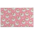 thumbnail image 1 of Pink Christmas Santa Pattern Door Rugs,Washable Non Slip Door Mats Indoor,Decorative Door Mats,Entry Mat Indoor for Entrance,Bedroom,Kitchen,Bathroom,17"x30", 1 of 6