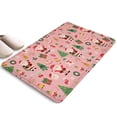thumbnail image 1 of Pink Christmas Santa Pattern Flannel Non Slip Door Rugs,Washable Door Mats Indoor,Decorative Door Mats,Dirt-Resistant and Absorbent Doormat for Entrance,Bedroom,Kitchen,Bathroom,23.5x16in(60x40cm), 1 of 5
