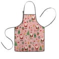 thumbnail image 1 of Pink Christmas Santa Pattern Kids Aprons for Girls and Boys,Adjustable Neck Strap Toddler Aprons for Kids Cooking Baking, 1 of 7