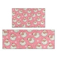 thumbnail image 1 of Pink Christmas Santa Pattern Kitchen Rugs Sets Of 2,Anti Fatigue Kitchen Mat Rugs Non Slip Washable,Decorative Kitchen Floor Mats for Kitchen,Sink,Laundry,17"x30"+17"x47", 1 of 7