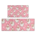 thumbnail image 1 of Pink Christmas Santa Pattern Kitchen Rugs Sets Of 2,Anti Fatigue Kitchen Mat Rugs Non Slip Washable,Decorative Kitchen Floor Mats for Kitchen,Sink,Laundry,17"x30"+17"x47", 1 of 7
