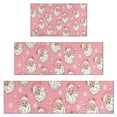 thumbnail image 1 of Pink Christmas Santa Pattern Kitchen Rugs Sets Of 3,Kitchen Runner Rugs Non Skid Washable,Decorative Kitchen Floor Mats for Kitchen,Sink,Laundry,17"x30"+ 17"x47" + 17"x59", 1 of 6