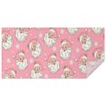 thumbnail image 1 of Pink Christmas Santa Pattern Rectangle Tablecloth 60"x120",Waterproof Polyester Rectangle Table Cloth, Wipeable Spillproof Polyester Tablecloth for Dining, Camping, Indoor and Outdoor, 1 of 6